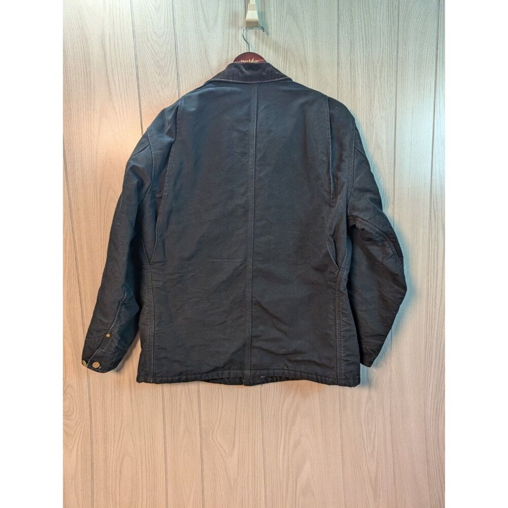 Vtg Carhartt C01 Blanket Lined Coat Jacket Mens 44 Black Union USA Embroidered - Picture 6 of 10